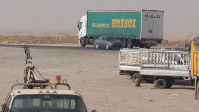 Un periodista de guerra se encuentra con un camión de Transportes Bidasoa… ¡en Mosul!