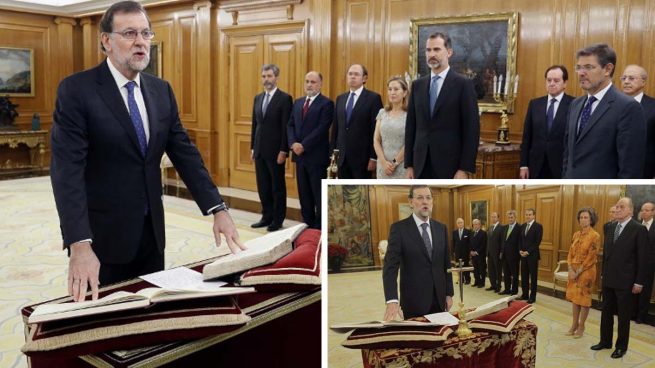 Rajoy jura ante el Rey pero no ante la Reina, que rompe la costumbre de Doña Sofía