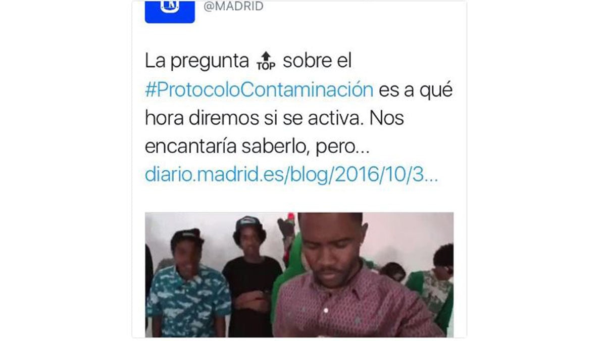 Tuit chistoso del Ayuntamiento de Madrid.