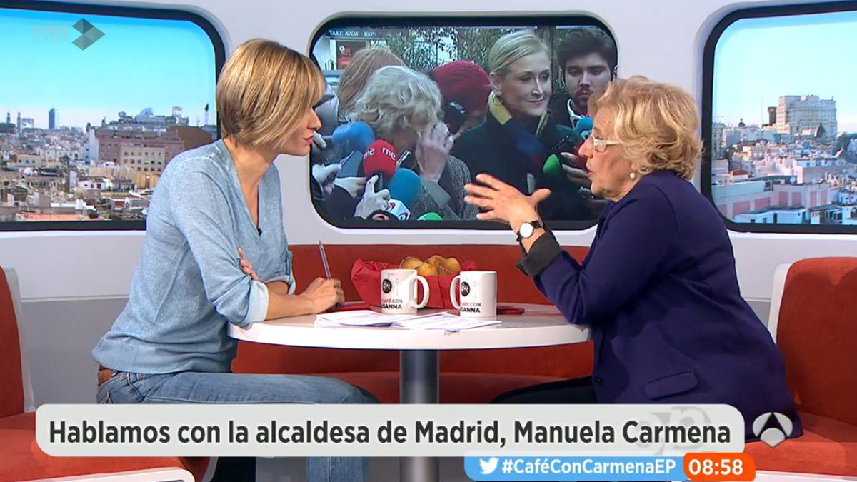 Manuela Carmena en ‘Espejo Público’. (Foto: Antena 3)