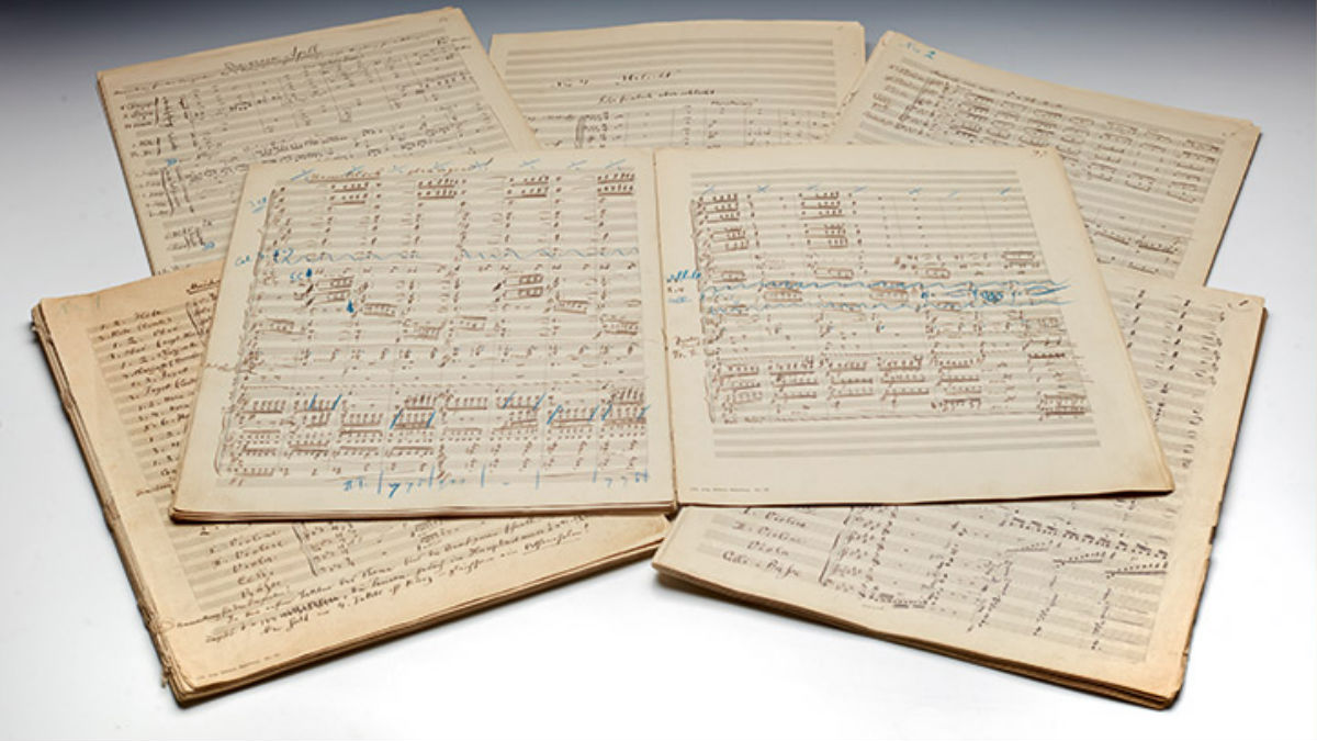 La foto que ofrece Sotheby’s en su página web del manuscrito de Mahler que se subastará. SOTHEBY’S