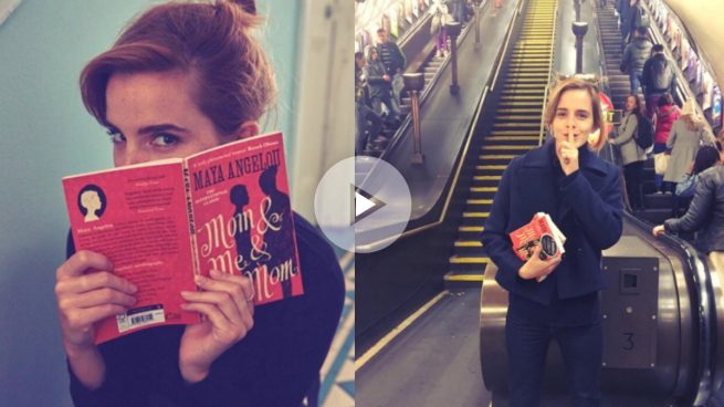 Emma Watson se une a la iniciativa de dejar libros en espacios públicos para fomentar la lectura