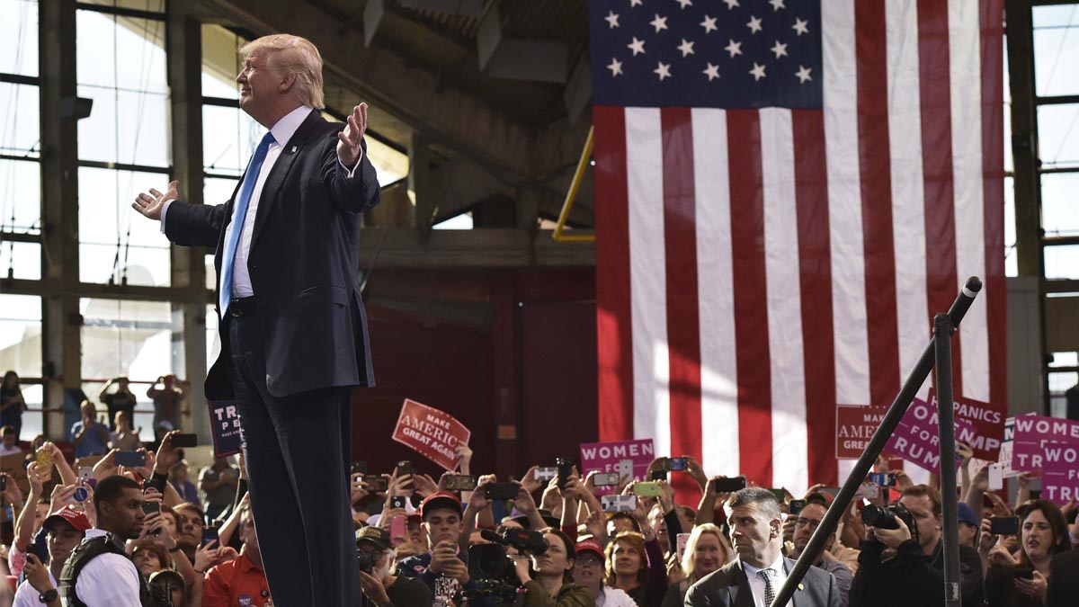 Donald Trump durante un mitin en su campaña por las presidenciales. (Foto: AFP)