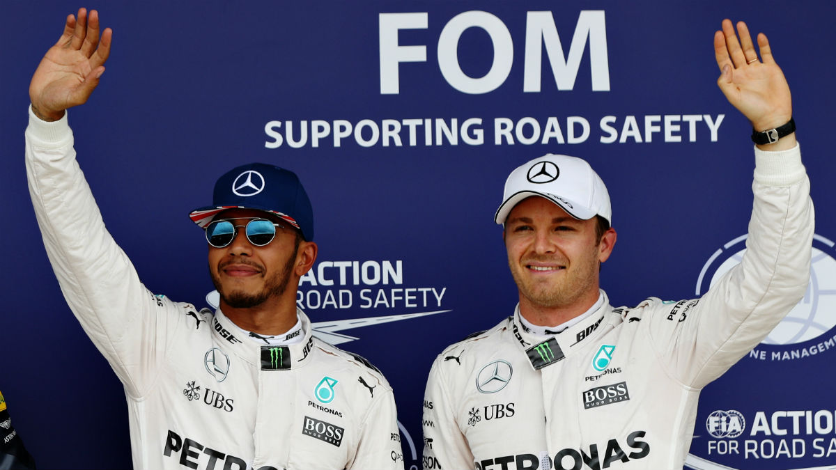 Lewis Hamilton y Nico Rosberg afrontan una de sus batallas más decisivas en Brasil. (Getty)