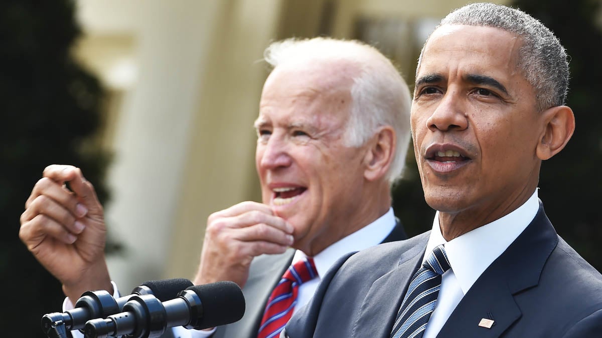 Barack Obama en su rueda de prensa junto a Joe Biden (Foto: AFP)