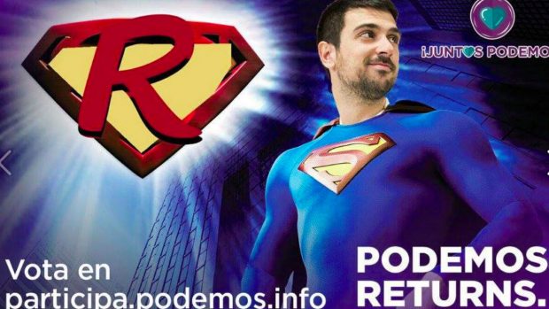 Ramón Espinar, de 'Supermán'. Foto: Facebook Juntas Podemos