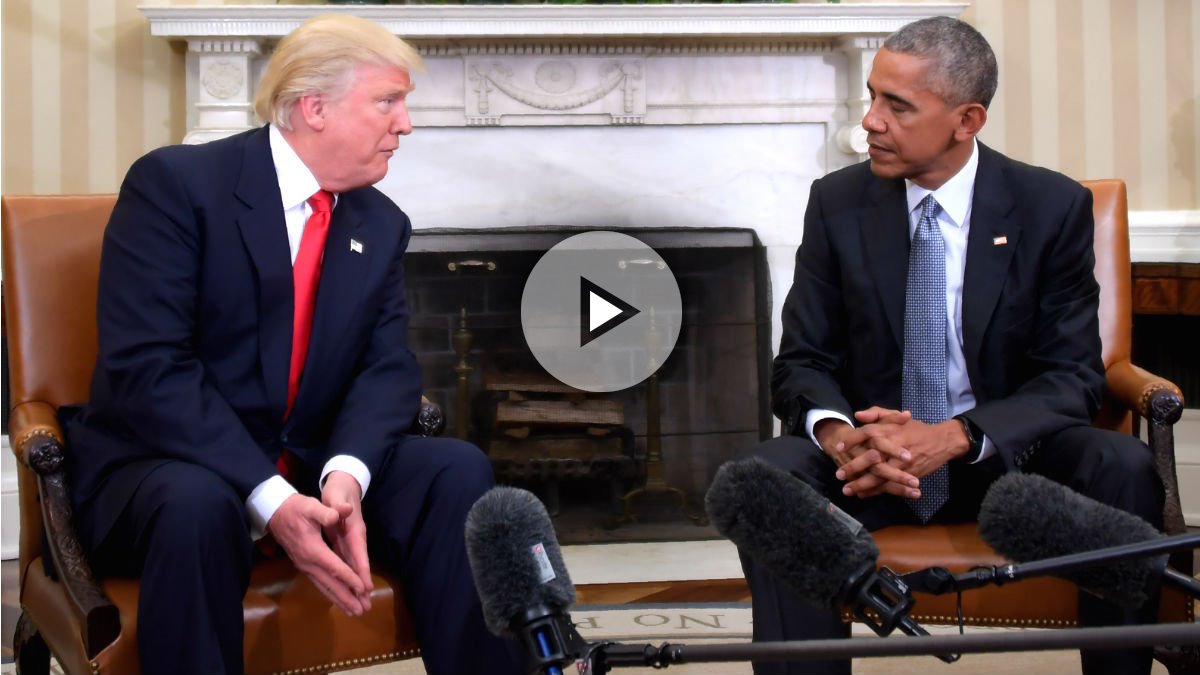 Trump y Obama en la Casa Blanca (Foto: AFP).