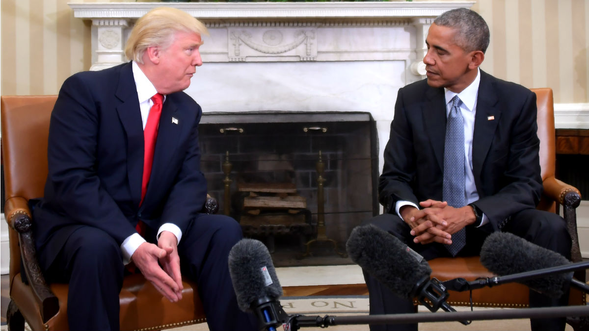 Trump y Obama en la Casa Blanca. (Foto: AFP)