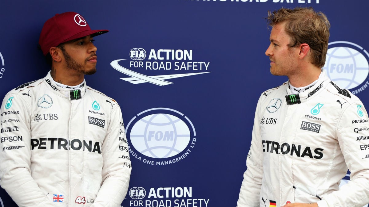 Hamilton y Rosberg se jugarán el mundial de Fórmula 1 en la última carrera. (Getty)