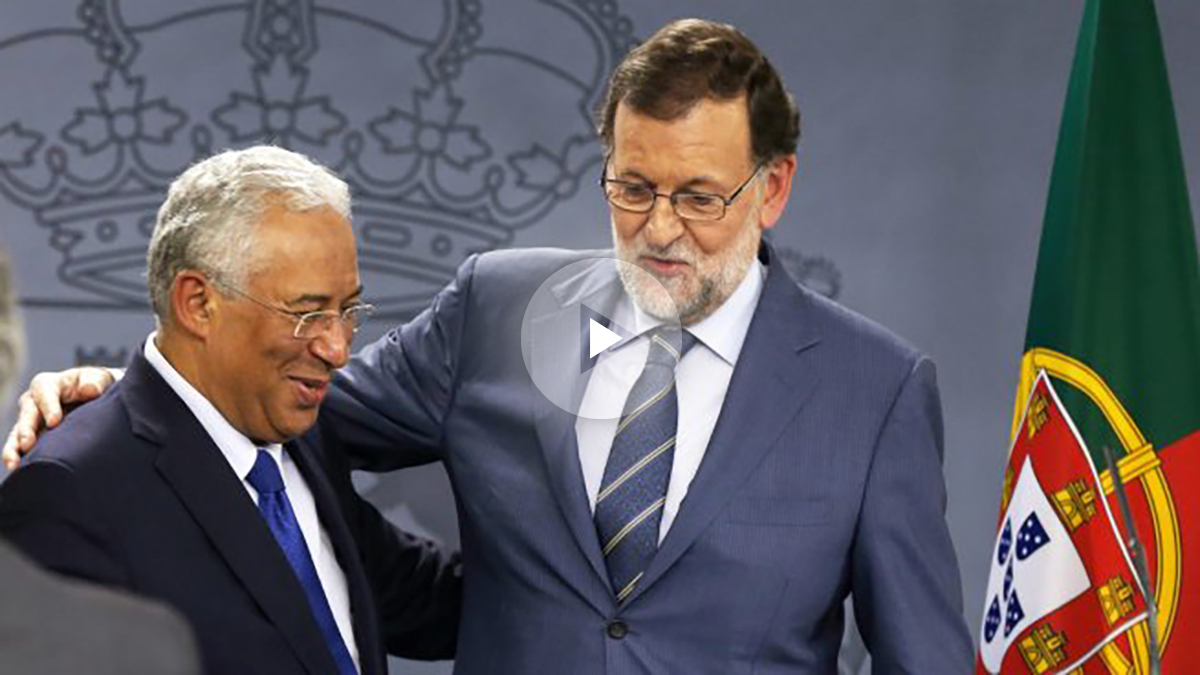 El primer ministro portugués, Antonio Costa, con Mariano Rajoy en Moncloa. (EFE)