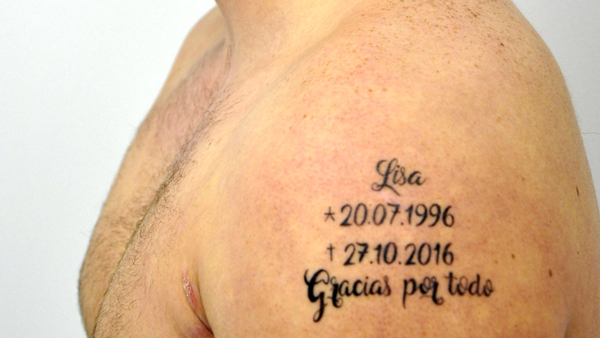 El detenido se tatuó el nombre de la víctima y la fecha de la muerte (Foto: Efe).