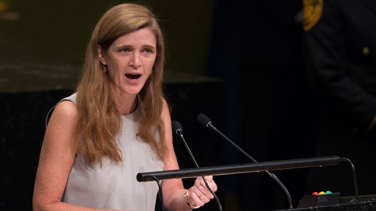 La embajadora estadounidense ante la ONU, Samantha Power. (Foto: AFP)