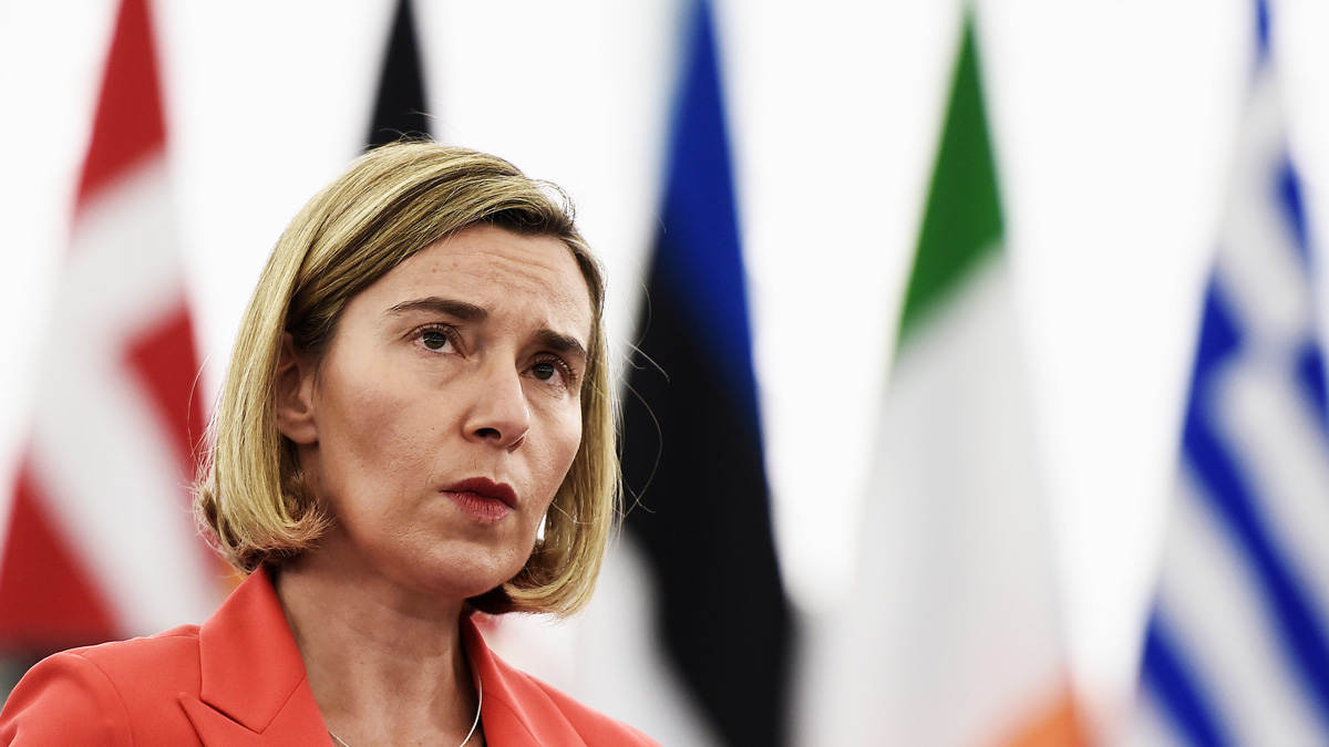 Federica Mogherini, responsable de Exteriores de la Unión Europea (Foto: AFP)