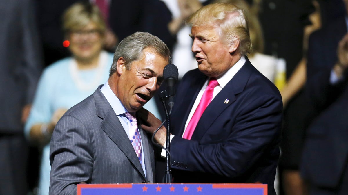 Donald Trump y Nigel Farage. (Foto: AFP)