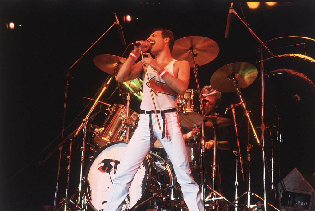 Freddy Mercury en un concierto en junio de 1982. Foto: GettyImages