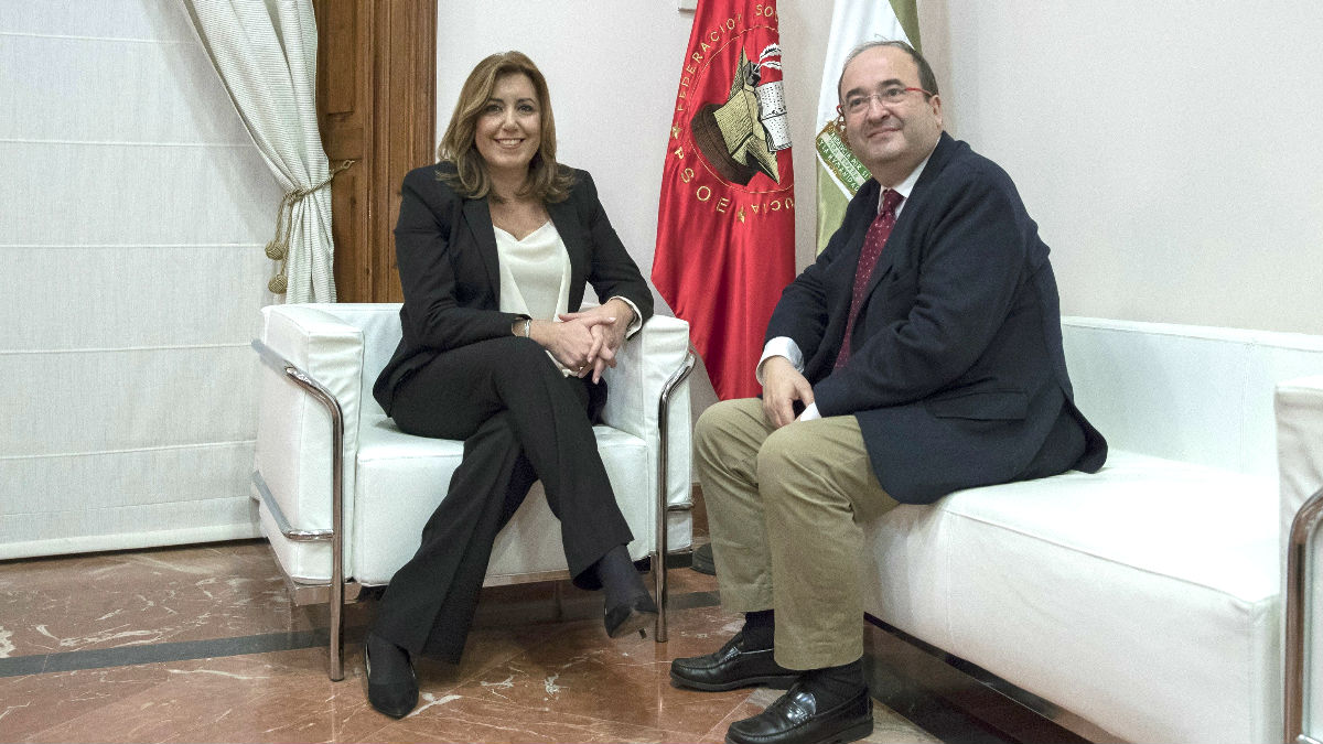 Susana Díaz y Miquel Iceta. (Foto: EFE)