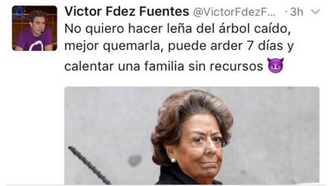 Un dirigente de Podemos en Alicante: «Quemaría el cadáver de Rita para calentar a familias pobres»