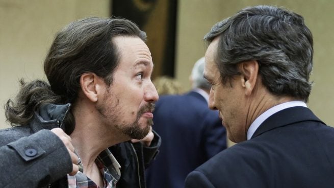 Pablo Iglesias y Rafael Hernando