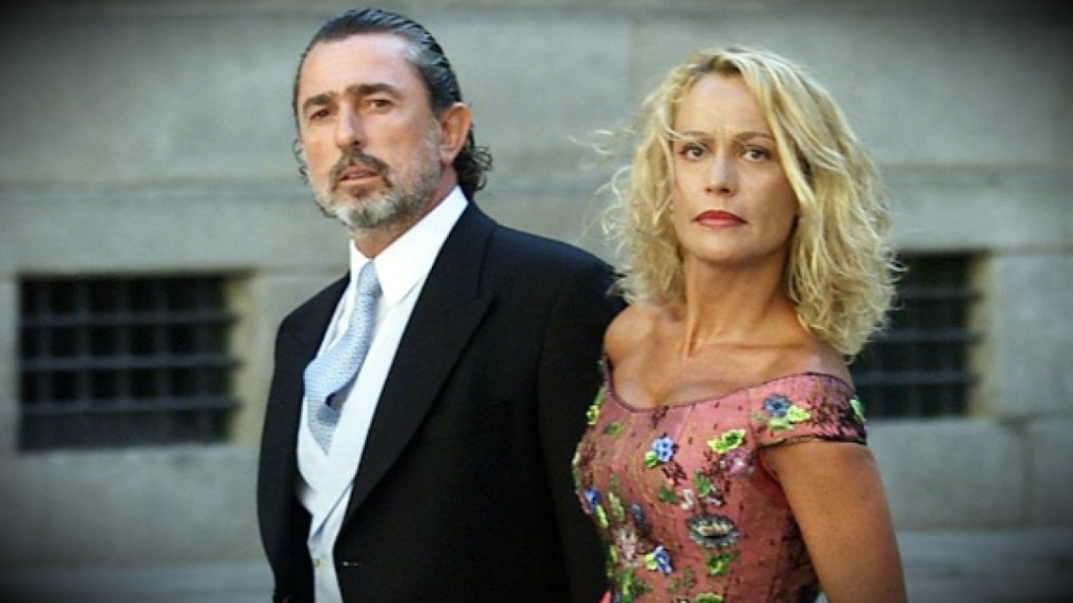 Carmen Rodríguez Quijano, junto a su ex marido Francisco Correa, en la boda de Ana Aznar.