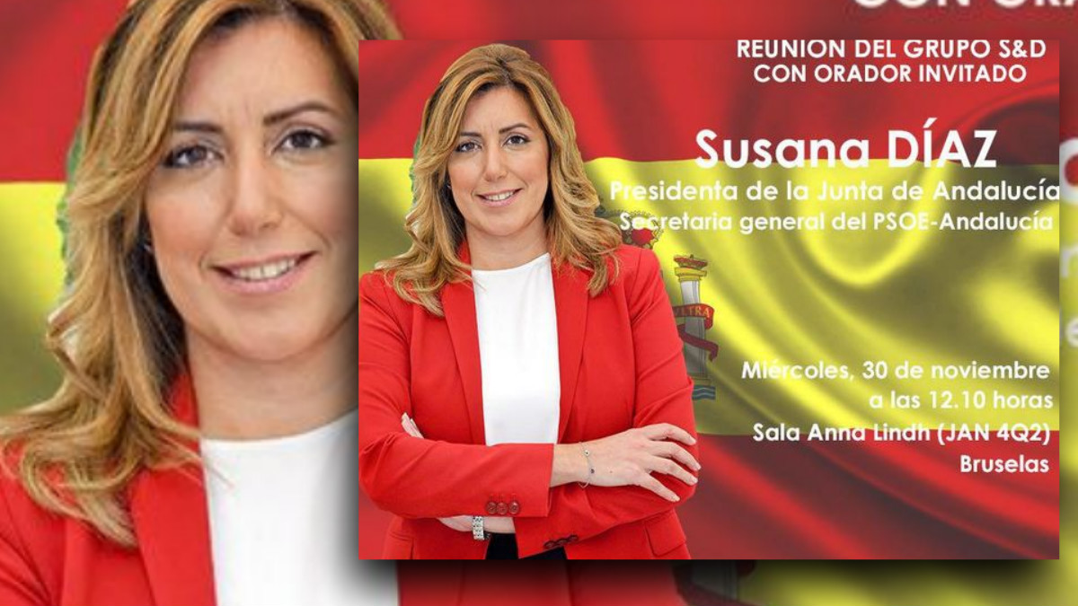 Susana Díaz en el cartel de los socialistas europeos. (Fuente OKD)