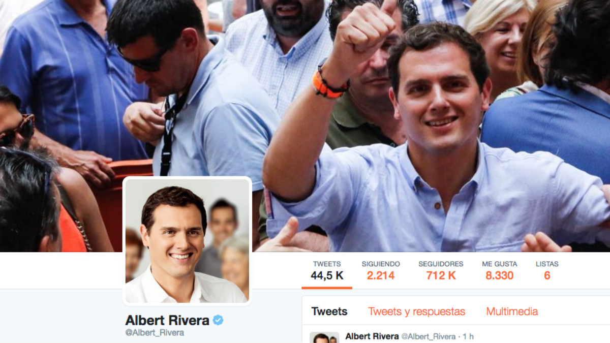 Perfil de Albert Rivera en Twitter.