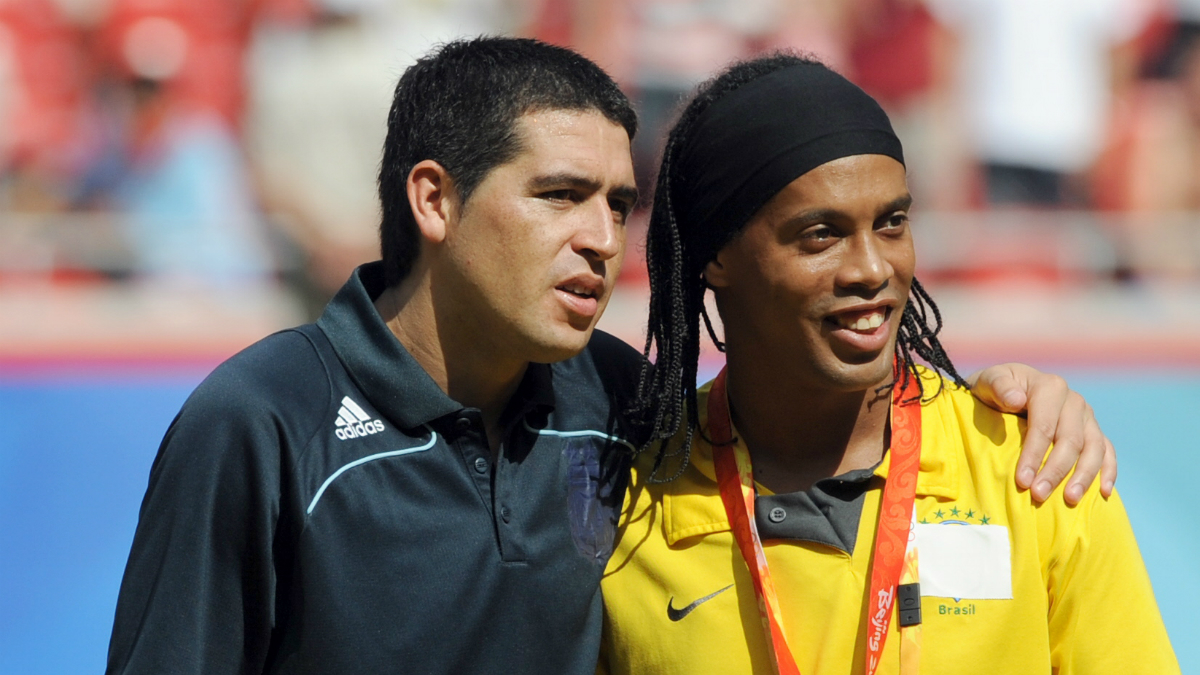 Juan Román Riquelme y Ronaldinho