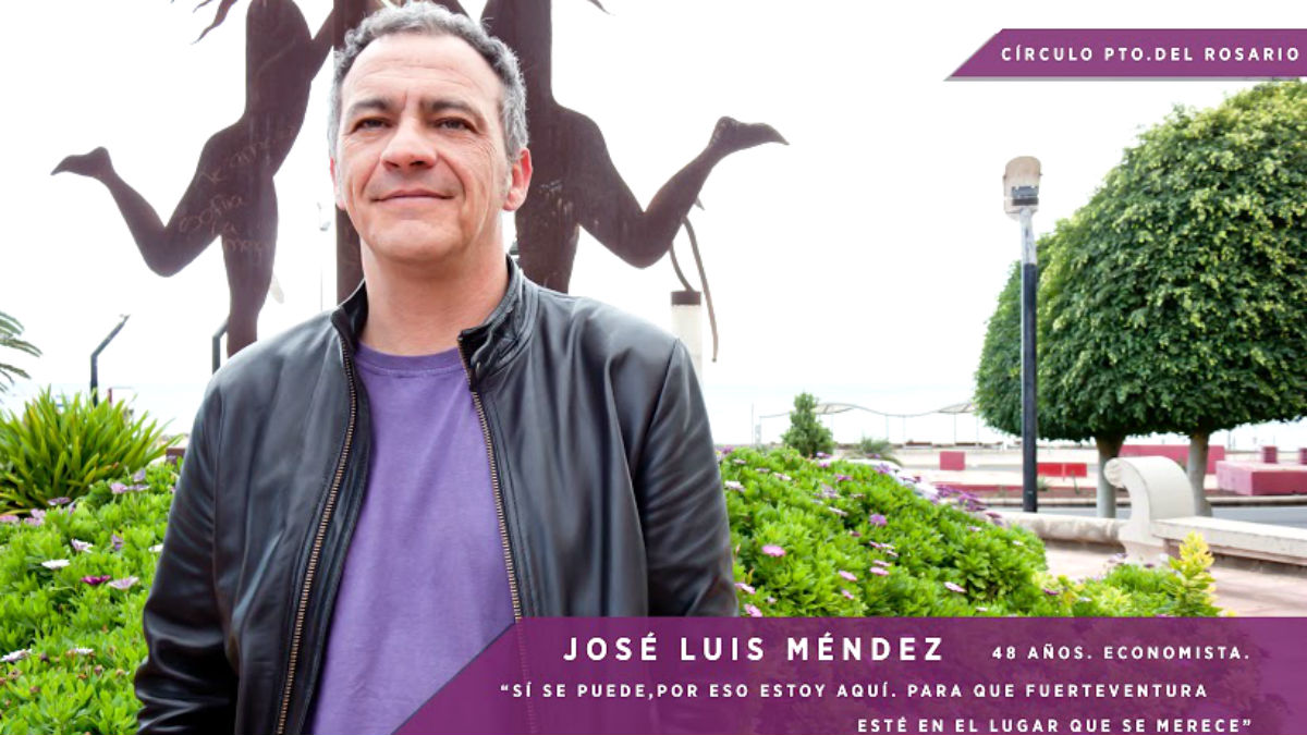 El fundador y candidato de Podemos en Fuerteventura José Luis Méndez Altozano.