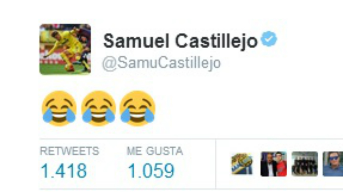 El tuit de Samu Castillejo tras el gol del Málaga al Valencia