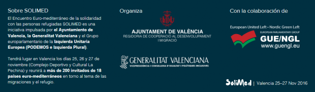 El evento financiado con dinero público no esconde que cuenta exclusivamente con organización de Podemos e IU. (Clic para ampliar)