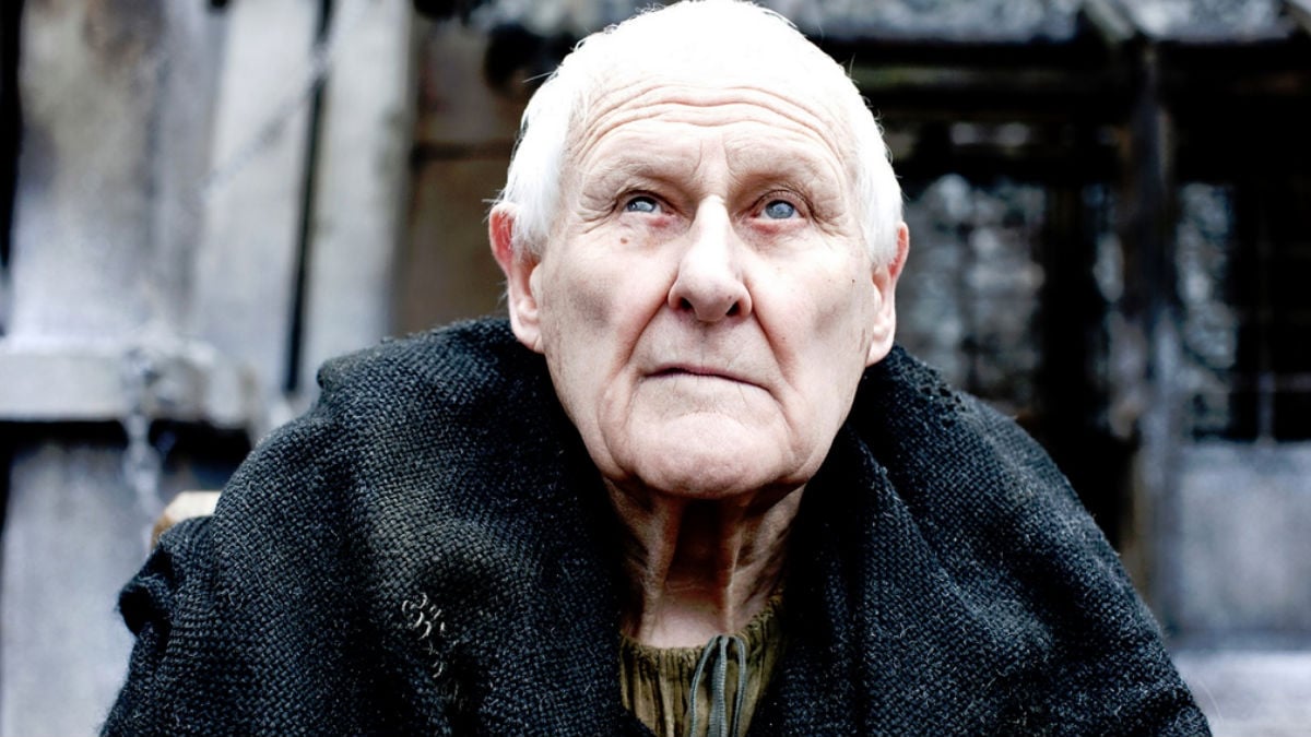 Peter Vaughan caracterizado como el Maestre Aemon de ‘Juego de Tronos’.