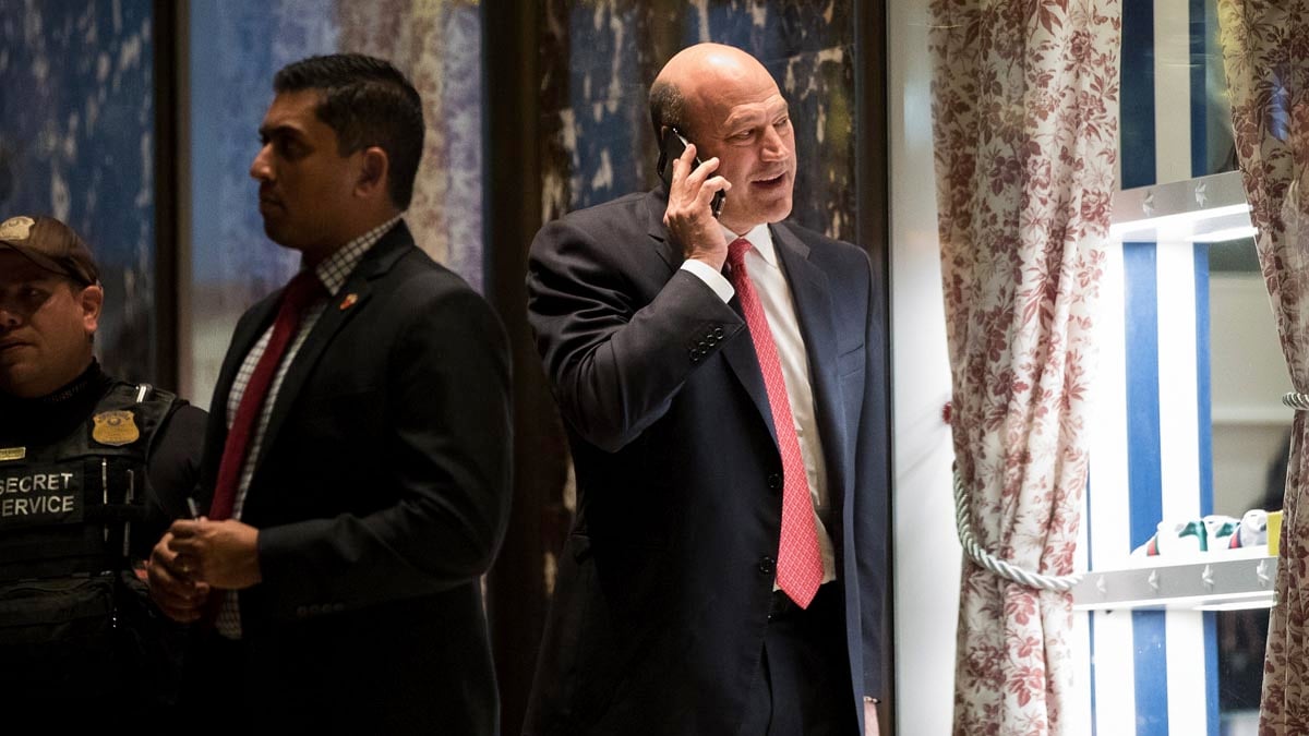 El presidente de Goldman Sachs, Gary Cohn, en la Trump Tower. (Foto: AFP)