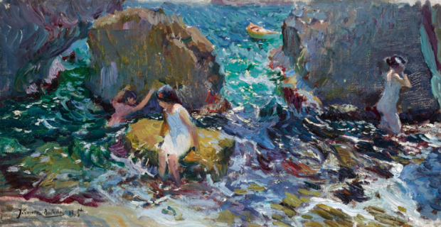 Sotheby’s subastará el cuadro ‘Niños bañándose entre rocas’ del impresionista español Sorolla
