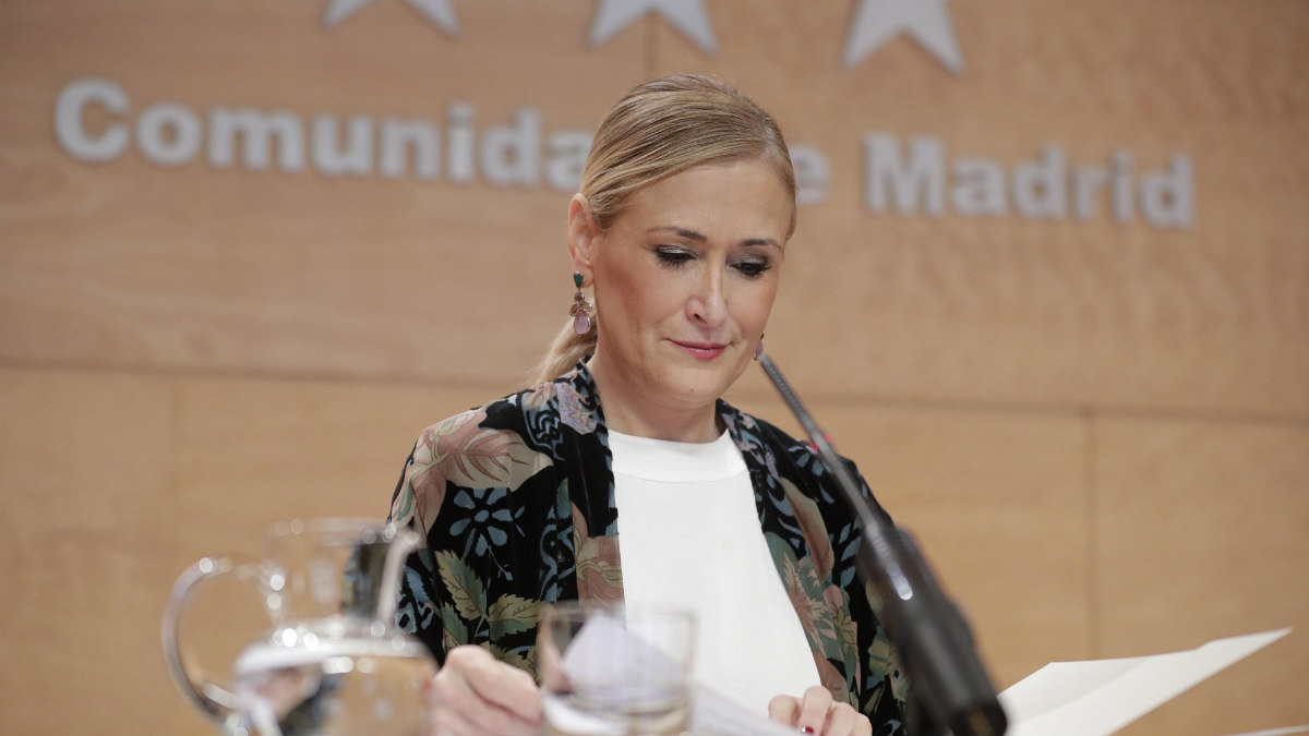 La presidenta de la Comunidad de Madrid, Cristina Cifuentes, tras un consejo de gobierno (Comunidad de Madrid)