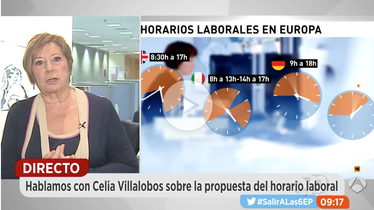 Celia Villalobos durante su intervención en Espejo Público de Antena 3. Foto: A3