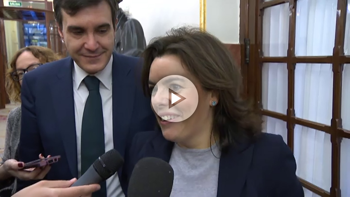 La vicepresidenta del Gobierno, Soraya Sáenz de Santamaría