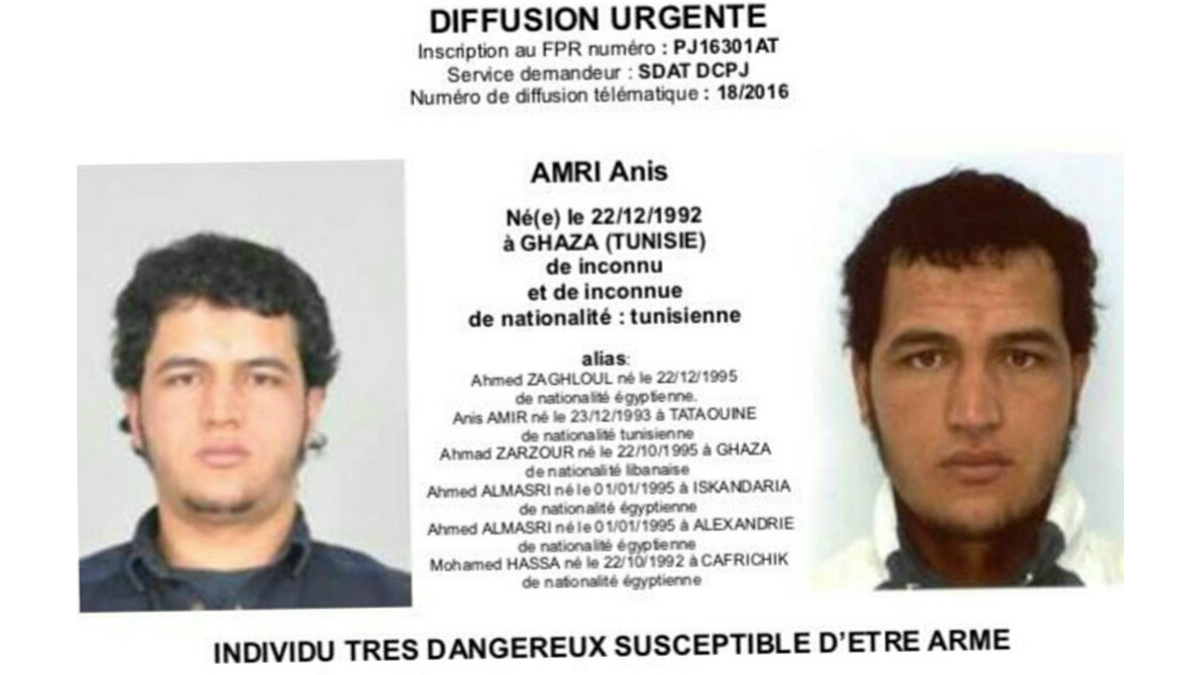 Anis Amri, tunecino sospechoso del atentado de Berlín.