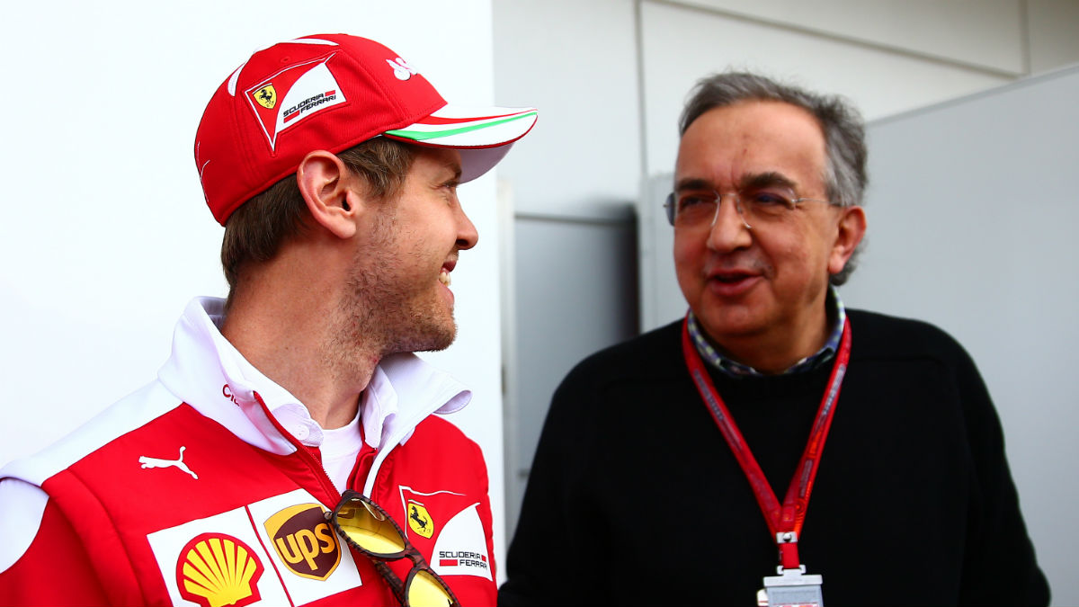 Sergio Marchionne ha instado a Sebastian Vettel a pilotar con más calma la temporada que viene. (Getty)