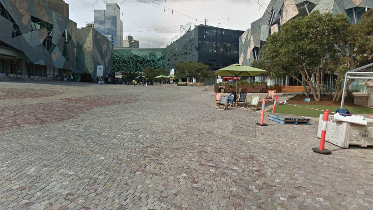 Plaza de la Federación, en Melbourne.