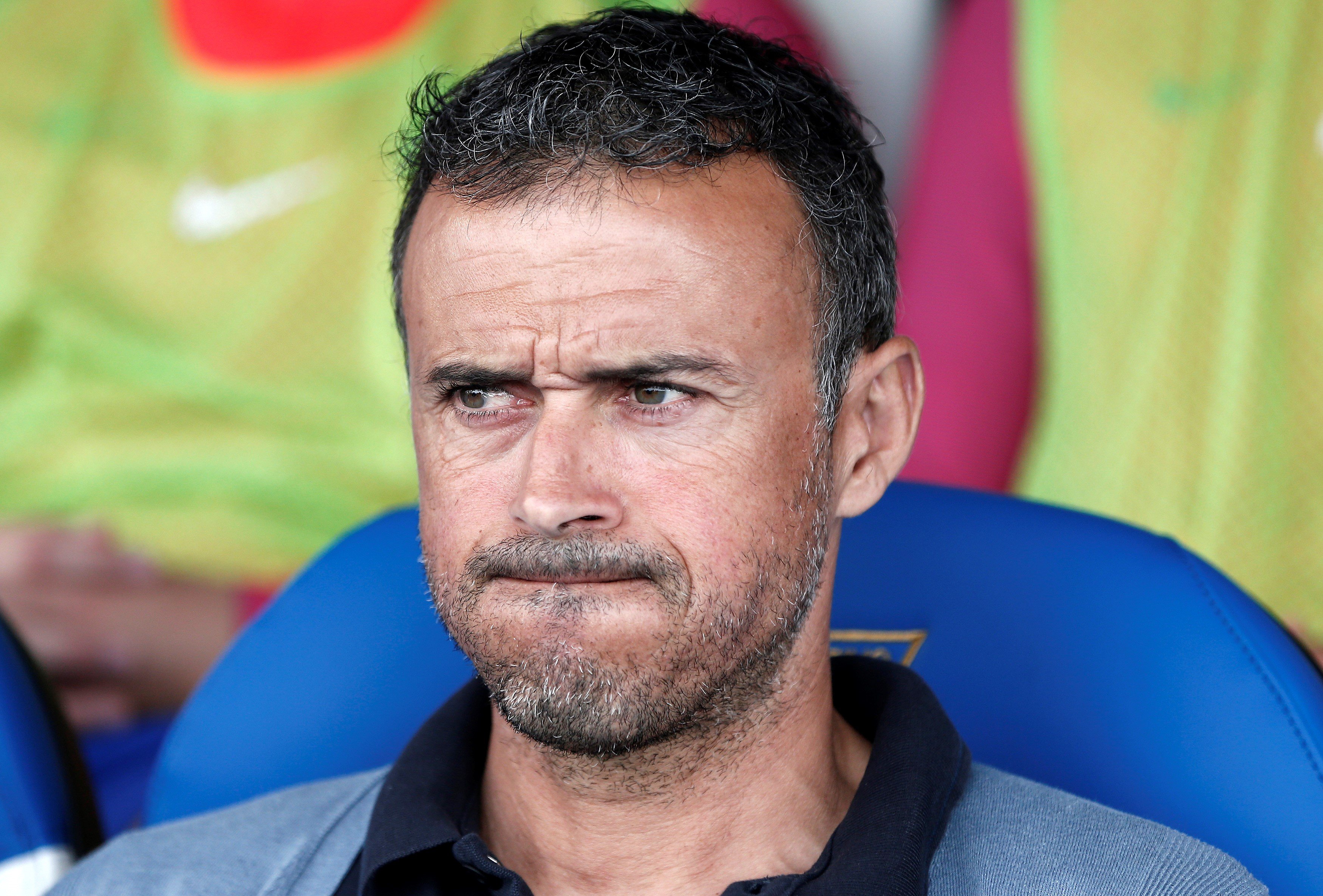 Luis Enrique, en el banquillo de Butarque