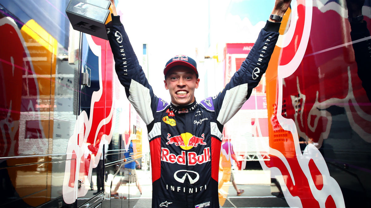 Daniil Kvyat superó un duro momento tras ser degradado de Red Bull a Toro Rosso en la quinta carrera del año. (Getty)