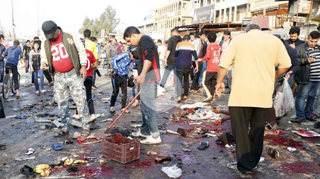 Al menos 29 muertos por un doble atentado del EI contra un mercado de Bagdad