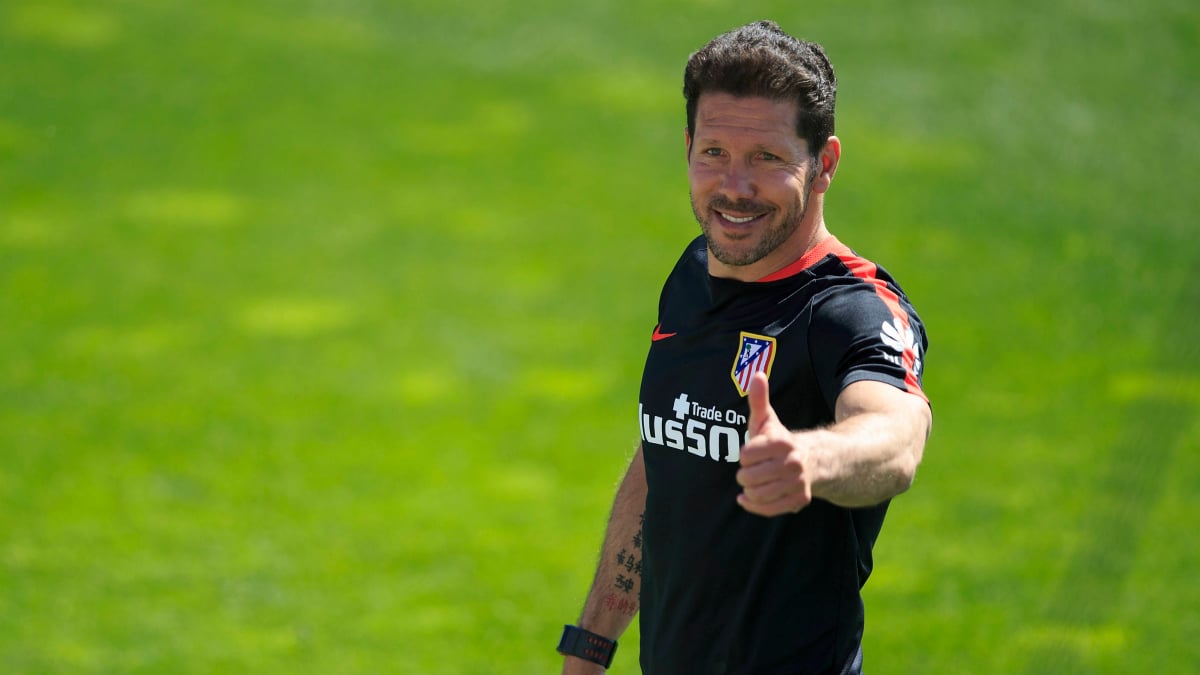 El Cholo Simeone, durante un entrenamiento