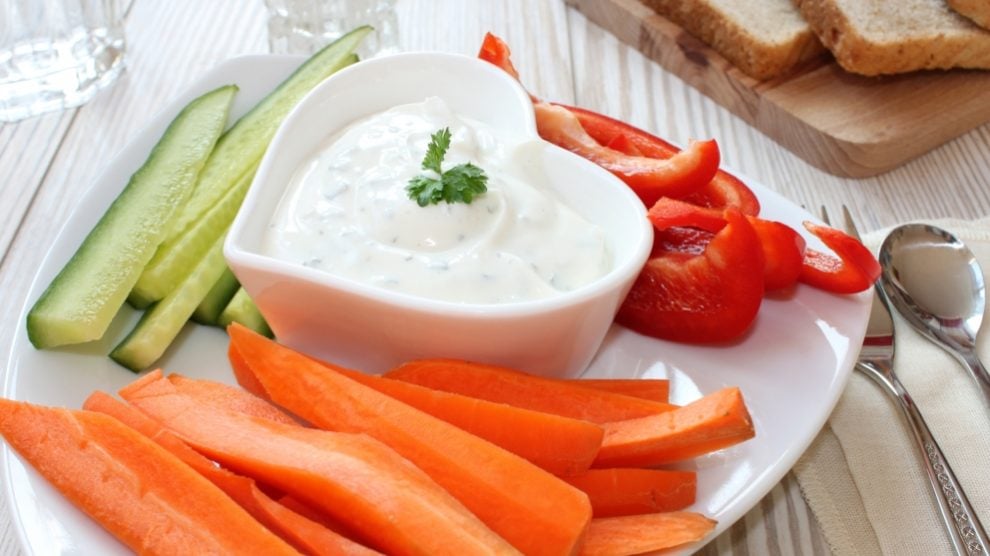 ▷ Receta de Crudités de Verduras con Salsa Choví