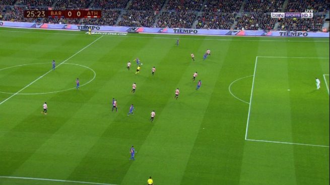 El Barcelona protestó un gol mal anulado a Luis Suárez en la primera mitad