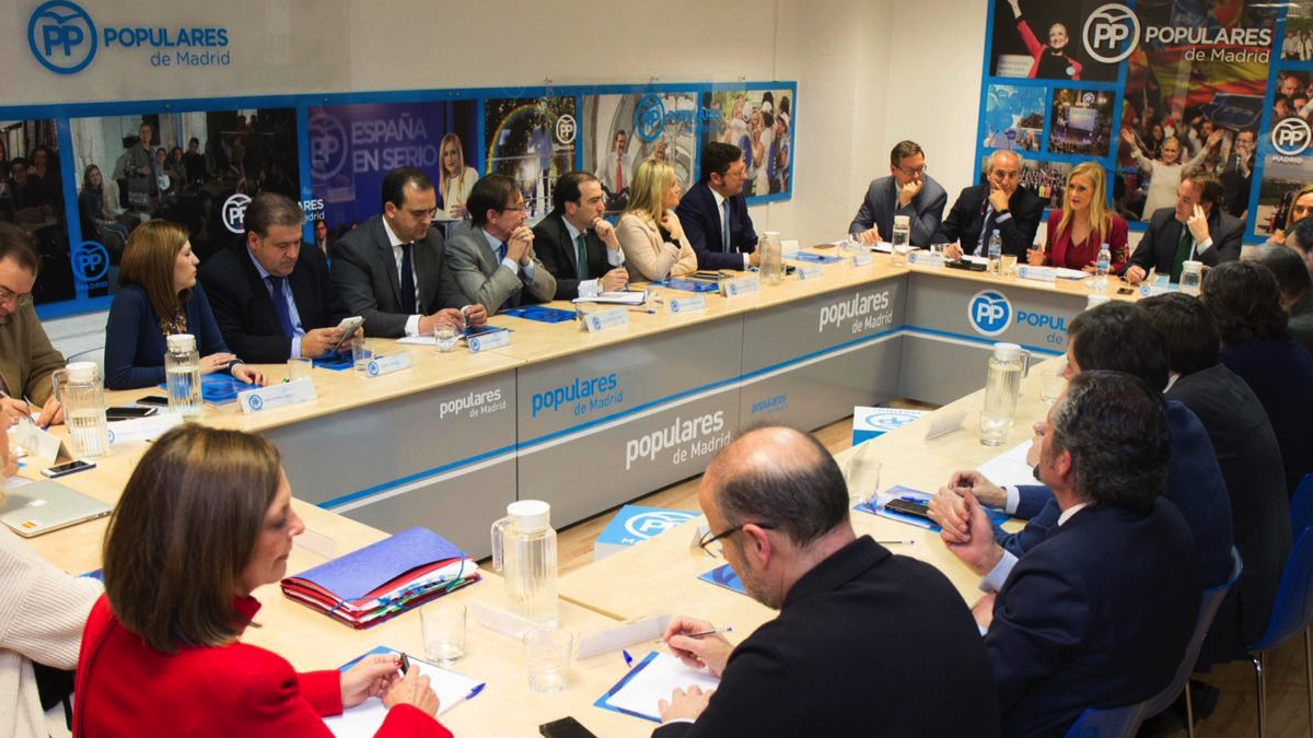 Reunión de la Gestora en el PP madrileño. (Foto: PP)