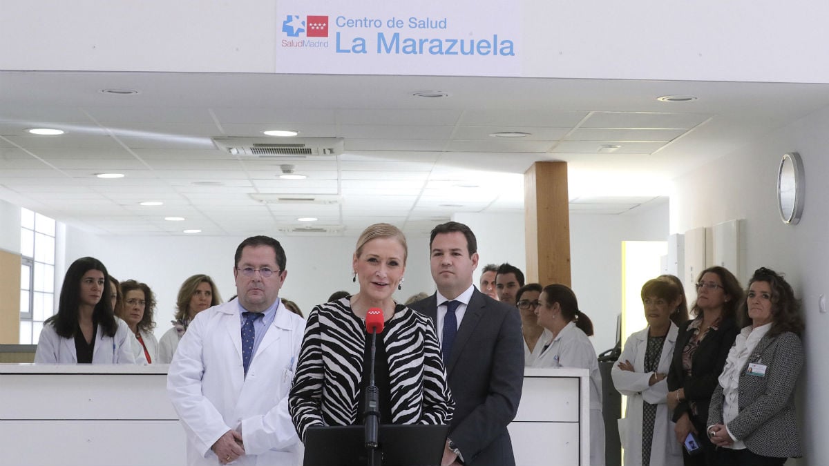 Cristina Cifuentes en la inauguración del Centro de Salud de la Marazuela (CAM)