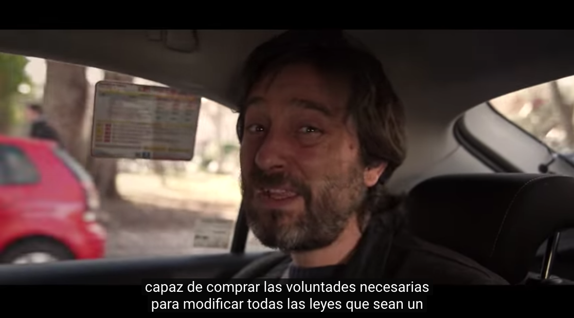 Rafael Mayoral, diputado de Podemos en el Congreso en uno de los momentos del Vídeo #StopUber (Fuente: Youtube)