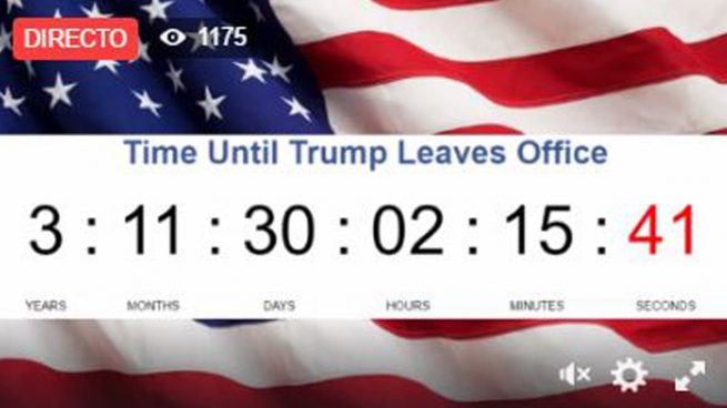 Crean una cuenta atrás para controlar cuánto tiempo queda hasta que Trump deje la Casa Blanca