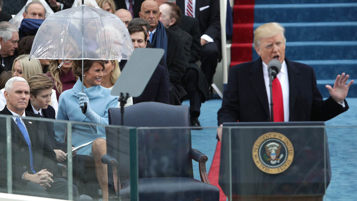 Donald Trump en su primer discurso como presidente (Foto: AFP)