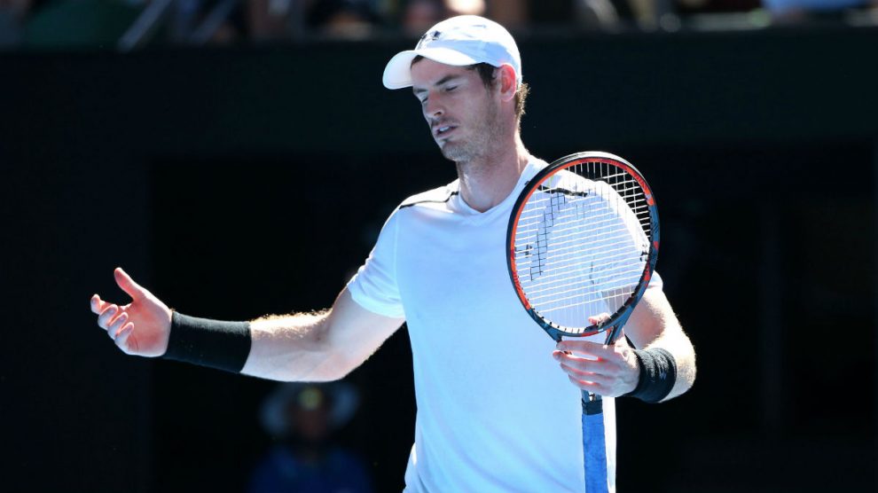 Andy Murray se lamenta tras fallar un punto. (Getty)